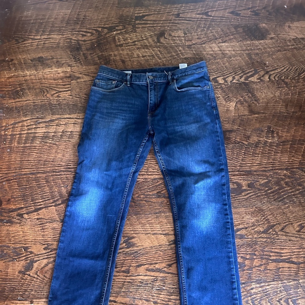 Banana Republic Men Jeans 33 X 30 Blue Straight Denim Pant Casual Everyday